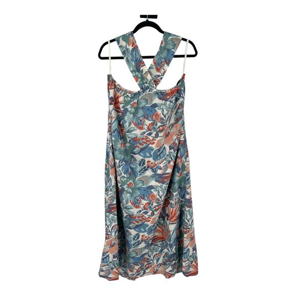 Faherty dress Bay Twist sleeveless halter midi floral size X-Large XL - Picture 2 of 8